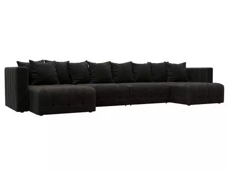 Диван п-образный Лига-052 НПБ Лонг Велюр BRUT 17 коричневый