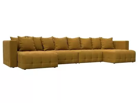 Диван п-образный Лига-052 НПБ Лонг Велюр BRUT 10 желтый