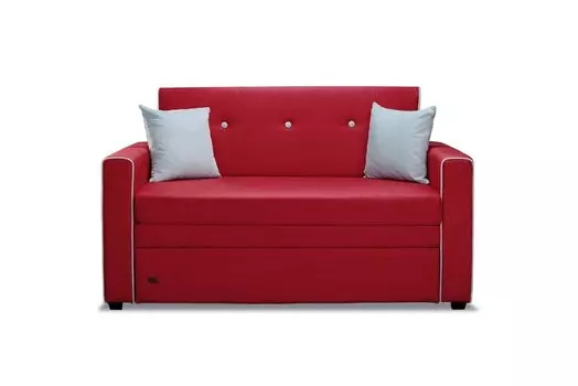 Диван прямой Барселона 120 Красный Tesla Red (рогожка)