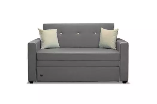 Диван прямой Барселона 120 Серый Tesla Graphite (рогожка)