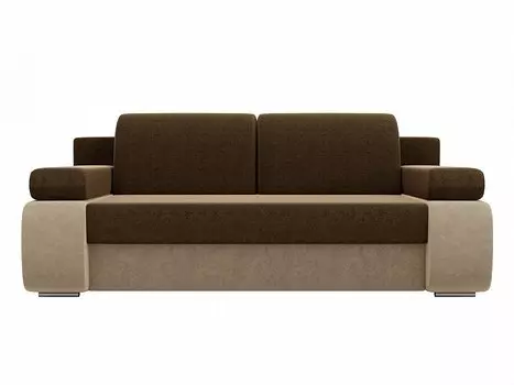 Диван прямой Денвер микровельвет Коричневый/Бежевый