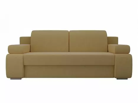 Диван прямой Денвер микровельвет Жёлтый