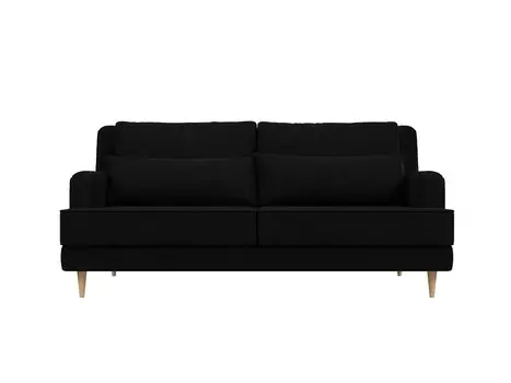 Диван прямой Джерси микровельвет Черный
