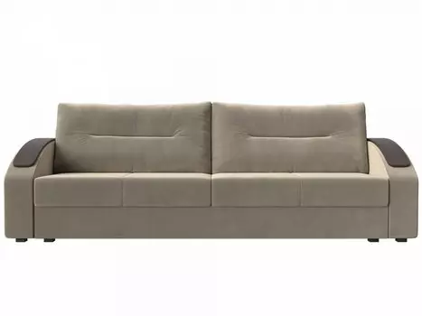 Диван прямой Канзас Микровельвет Бежевый