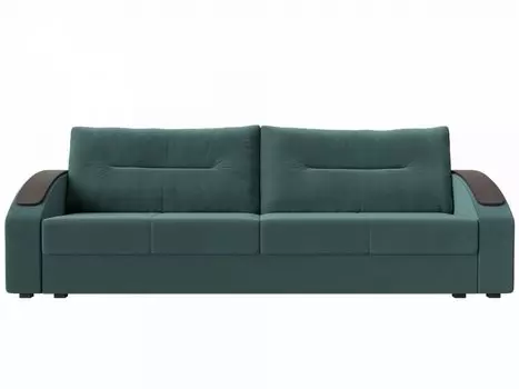 Диван прямой Канзас Велюр бирюзовый