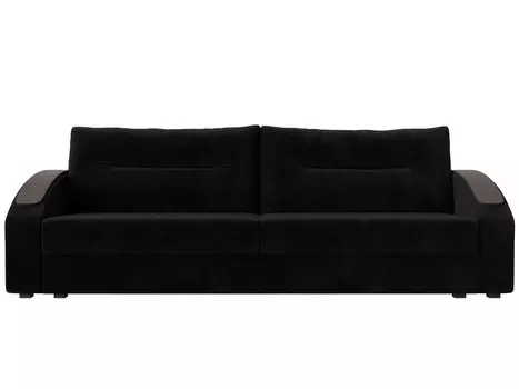 Диван прямой Канзас Велюр Черный