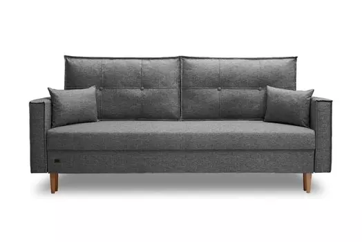 Диван прямой Капри серый Capri 28 (Рогожка)