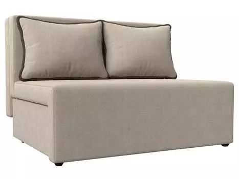 Диван прямой Лагуна Рогожка Бежевый/Коричневый