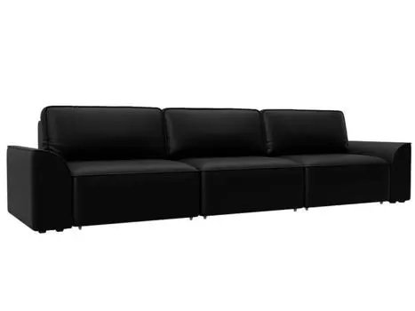 Диван прямой Лига-048 НПБ Лонг Экокожа GRIFON 18 черный