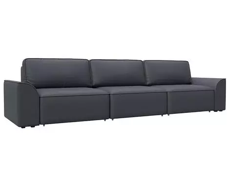 Диван прямой Лига-048 НПБ Лонг Экокожа GRIFON 15 серый