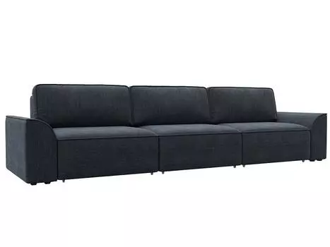 Диван прямой Лига-048 НПБ Лонг Шенилл RIMINI 14 темно-серый