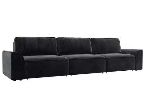 Диван прямой Лига-048 НПБ Лонг Велюр TOWER 11 темно-серый