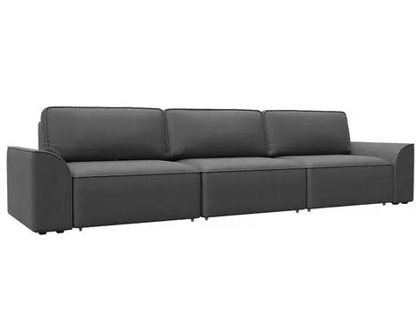 Диван прямой Лига-048 НПБ Лонг Замша JOLY 13 серый