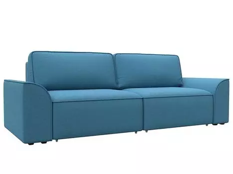 Диван прямой Лига-048 НПБ Рогожка Амур 10 голубой