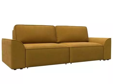 Диван прямой Лига-048 НПБ Велюр BRUT 10 желтый