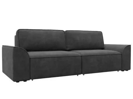 Диван прямой Лига-048 НПБ Велюр BRUT 16 темно-серый