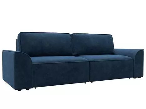 Диван прямой Лига-048 НПБ Велюр BRUT 11 синий