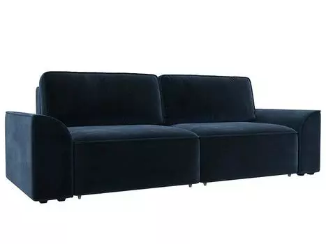 Диван прямой Лига-048 НПБ Велюр TOWER 13 синий