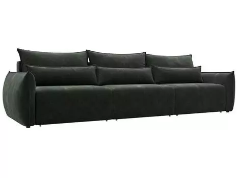 Диван прямой Лига-051 НПБ Лонг Шенилл RIMINI 09 зеленый