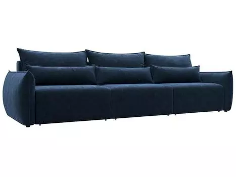 Диван прямой Лига-051 НПБ Лонг Шенилл RIMINI 10 синий