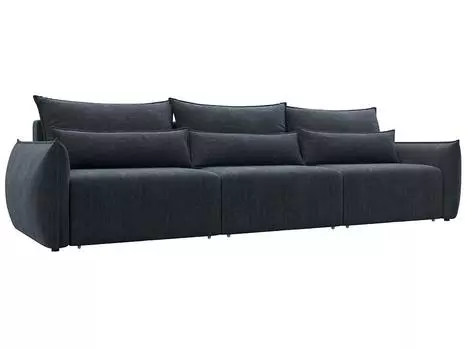 Диван прямой Лига-051 НПБ Лонг Шенилл RIMINI 14 темно-серый