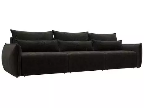 Диван прямой Лига-051 НПБ Лонг Велюр BRUT 17 коричневый