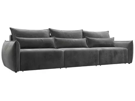 Диван прямой Лига-051 НПБ Лонг Велюр TOWER 10 серый