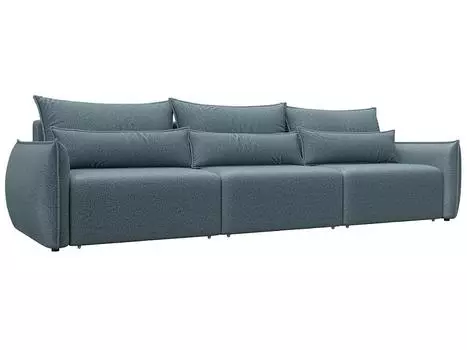 Диван прямой Лига-051 НПБ Лонг Велюр NESS 12 серый