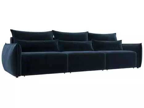 Диван прямой Лига-051 НПБ Лонг Велюр TOWER 13 синий