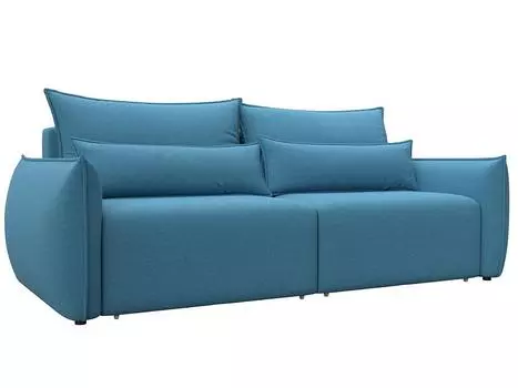 Диван прямой Лига-051 НПБ Рогожка Амур 10 голубой