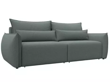 Диван прямой Лига-051 НПБ Рогожка Амур 07 серый