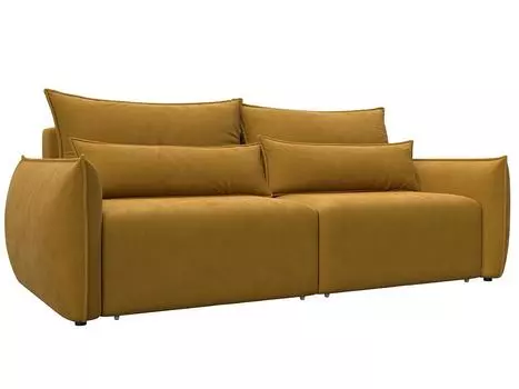 Диван прямой Лига-051 НПБ Велюр BRUT 10 желтый