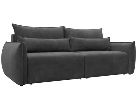 Диван прямой Лига-051 НПБ Велюр BRUT 16 темно-серый