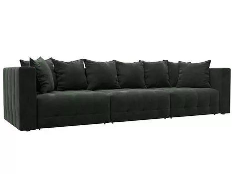 Диван прямой Лига-052 НПБ Лонг Шенилл Rimini 09 зеленый