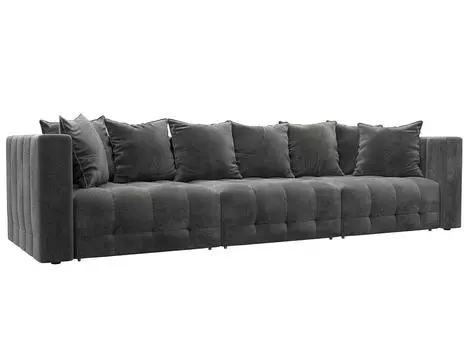 Диван прямой Лига-052 НПБ Лонг Велюр TOWER 10 серый