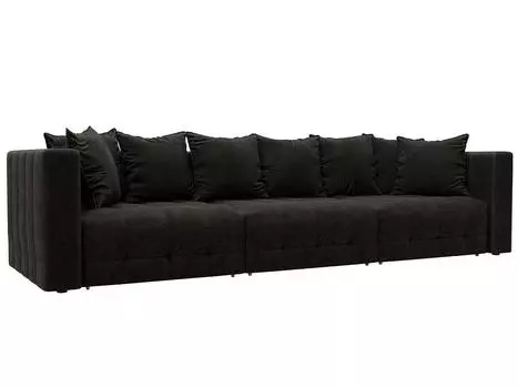 Диван прямой Лига-052 НПБ Лонг Велюр BRUT 17 коричневый