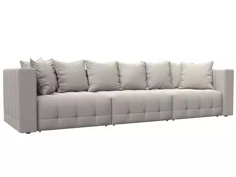 Диван прямой Лига-052 НПБ Лонг Замша JOLY 05 бежевый