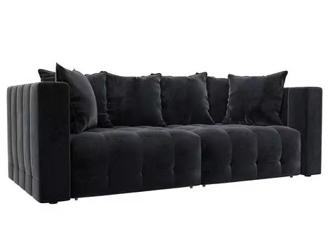 Диван прямой Лига-052 НПБ Велюр TOWER 11 темно-серый