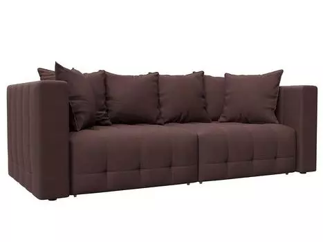 Диван прямой Лига-052 НПБ Замша JOLY 09 бордовый