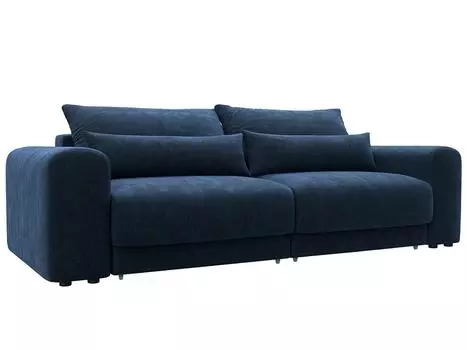 Диван прямой Лига-056 НПБ Шенилл RIMINI 10 синий