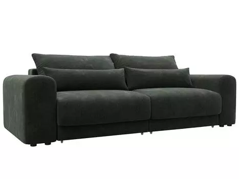 Диван прямой Лига-056 НПБ Шенилл RIMINI 09 зеленый