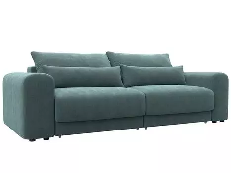 Диван прямой Лига-056 НПБ Шенилл RIMINI 11 серо-зеленый