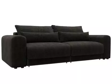 Диван прямой Лига-056 НПБ Велюр BRUT 17 коричневый