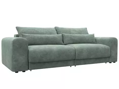 Диван прямой Лига-056 НПБ Велюр BRUT 08 зеленый