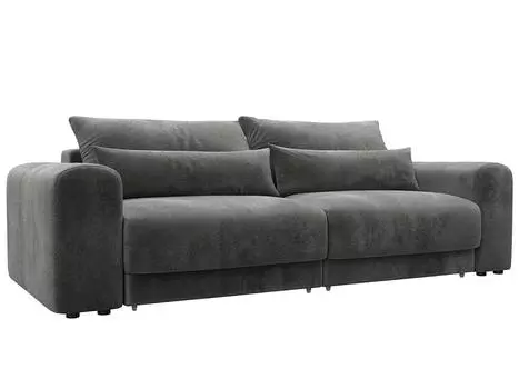 Диван прямой Лига-056 НПБ Велюр TOWER 10 серый