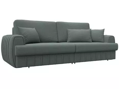 Диван прямой Лига-057 НПБ Рогожка Амур 07 серый