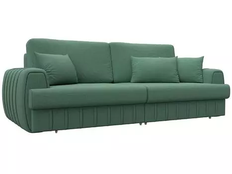 Диван прямой Лига-057 НПБ Рогожка Амур 11 зеленый