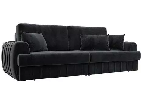 Диван прямой Лига-057 НПБ Велюр TOWER 11 темно-серый