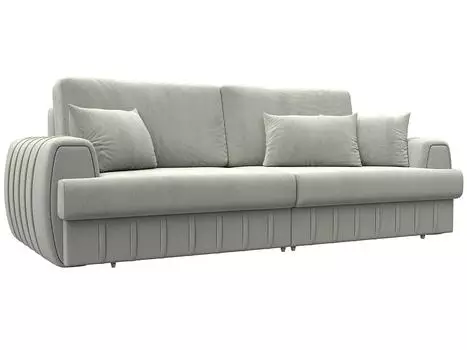 Диван прямой Лига-057 НПБ Велюр TOWER 01 молочный