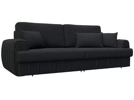 Диван прямой Лига-057 НПБ Замша JOLY 16 темно-серый